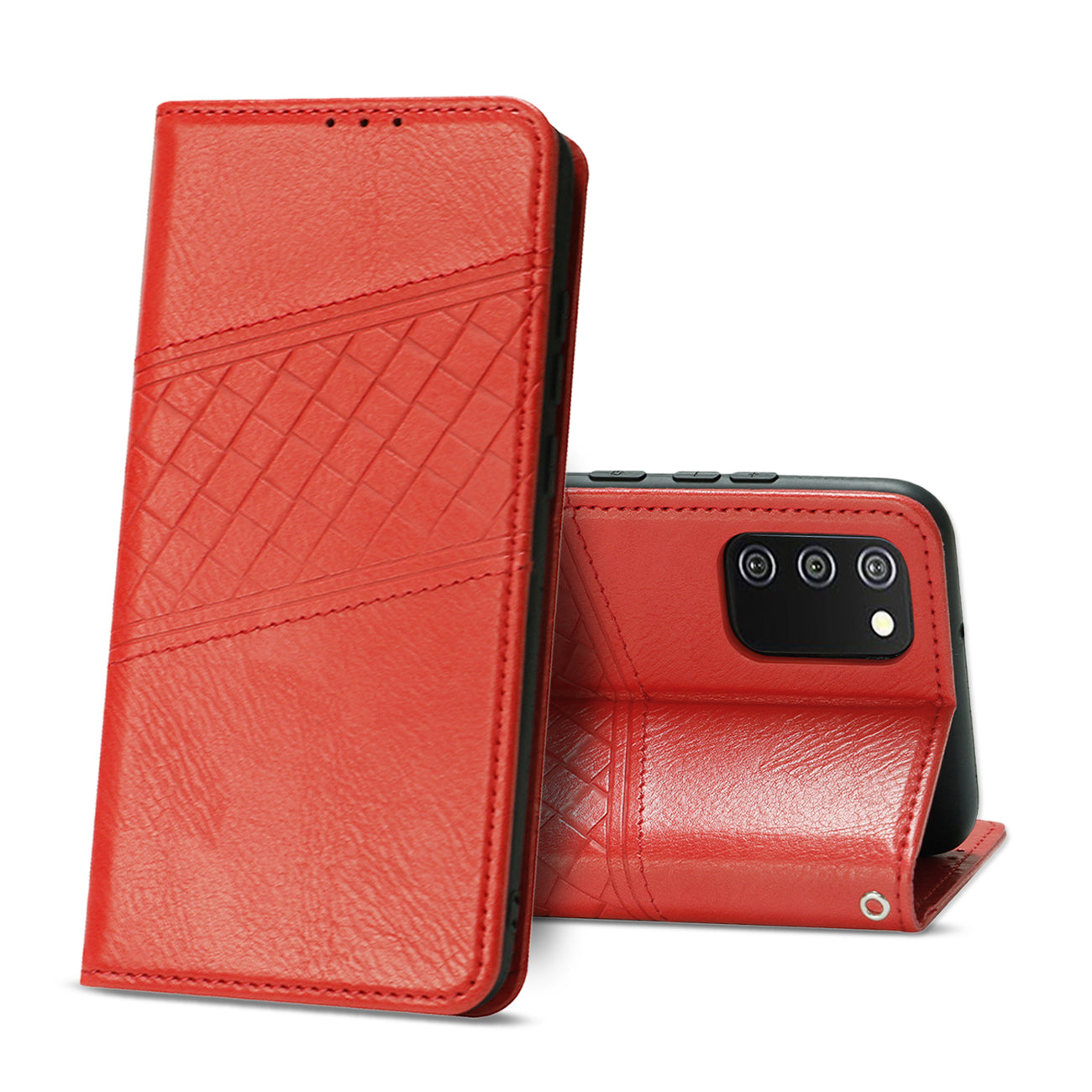 Reiko Samsung Galaxy A02S 3-In-1 Wallet Case In Red